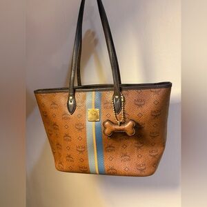 MCM Cognac Leather Tote